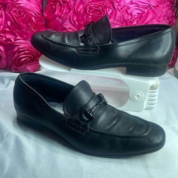 (C) SALVATORE FERRAGAMO Vintage Gancini logo leather dress loafers Size: 7.5 main image 6